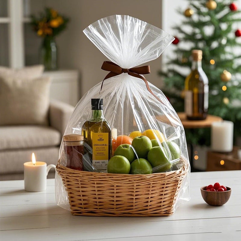 Morepack Extra Large Shrink Wrap Bags for Gift Baskets, 32x40 inches Clear PVC Heat Gift Basket Shrink Bags 5 Pack - Image 4